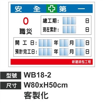 WB18-2 零災害紀錄燈箱