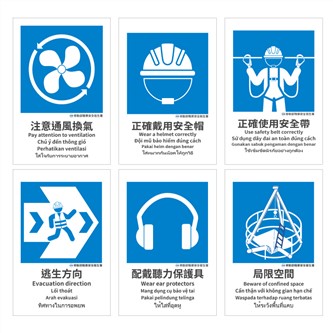 營造工程職業安全衛生管理識別標示(型號:IN)