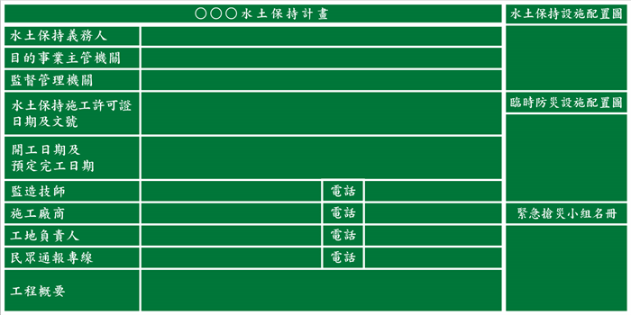P14水土保持計畫告示牌W150×75cm